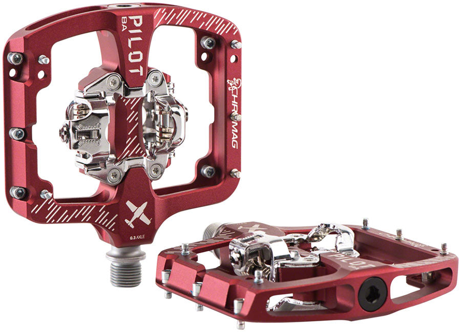 Chromag Pilot BA Pedals - Dual Sided Clipless, 9/16", Red, Wide MPN: 180-003-003 UPC: 826974040718 Pedals Pilot BA Pedals