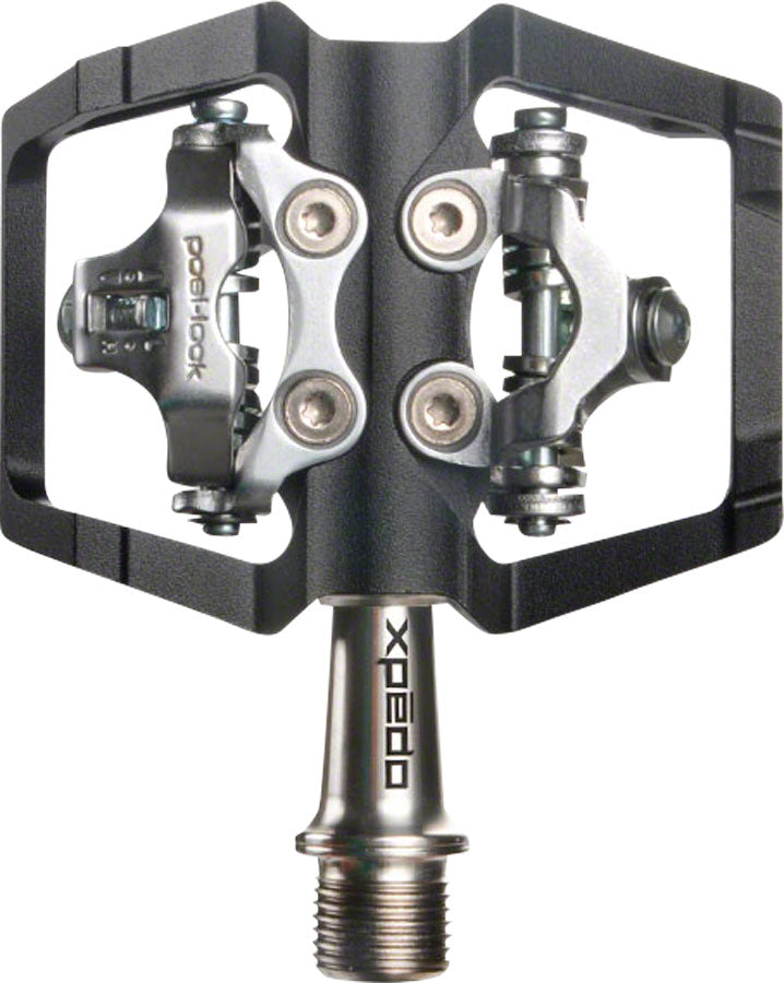 Xpedo Baldwin Pedals - Dual Sided Clipless with Platform, Aluminum, 9/16", Black, Titanium MPN: XMF09AT-BLACK UPC: 883511003438 Pedals Baldwin Pedals