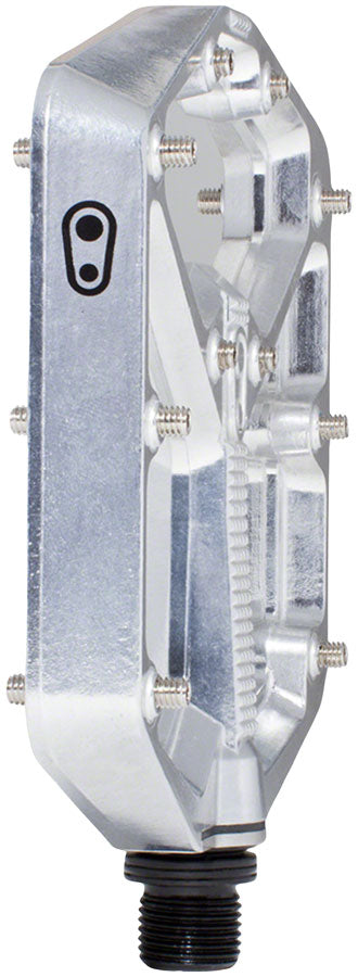 Crank Brothers Stamp 7 Pedals - Platform, Aluminum, 9/16", High Polish Silver, Large - Pedals - Stamp 7 Pedals