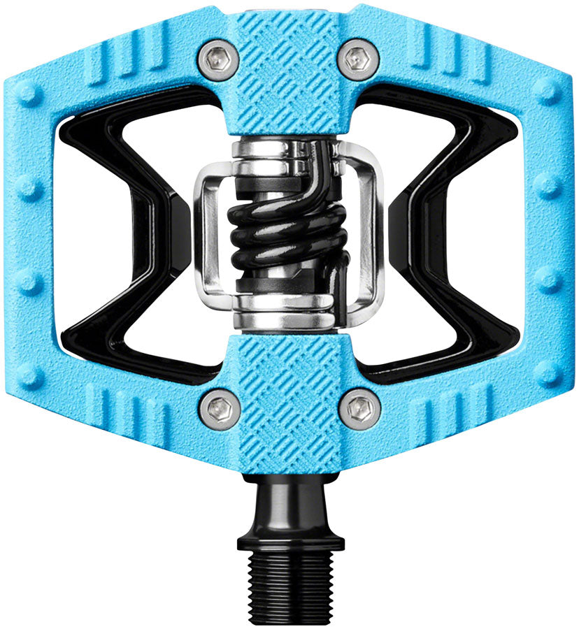 Crank Brothers Double Shot 2 Pedals - Single Side Clipless with Platform, Aluminum, 9/16", Blue/Black MPN: 16077 UPC: 641300160775 Pedals Double Shot 2 Pedals