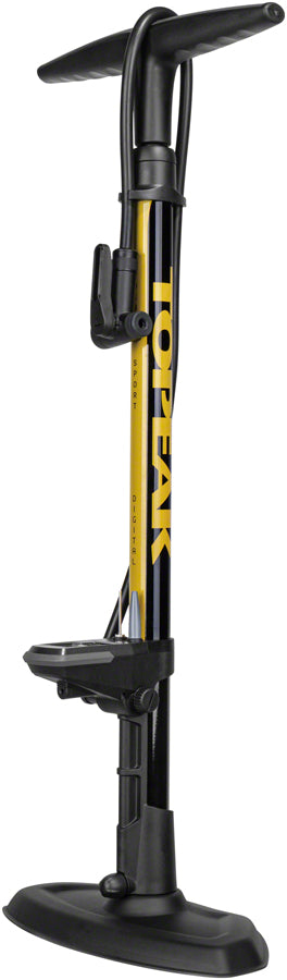 Topeak JoeBlow Sport Digital Floor Pump - 160psi / 11bar Digital Gauge, TwinHead DX5, Black/Yellow
