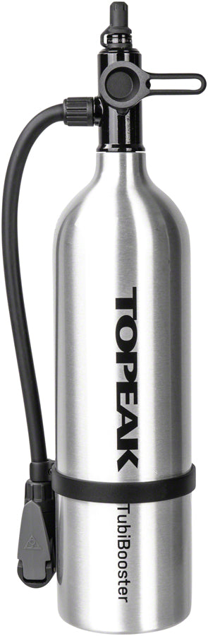 Topeak TubiBooster X 2-in-1 Tubeless Tire Charger MPN: TUB-BSTX UPC: 883466018754 CO2 and Pressurized Cartridge TubiBooster