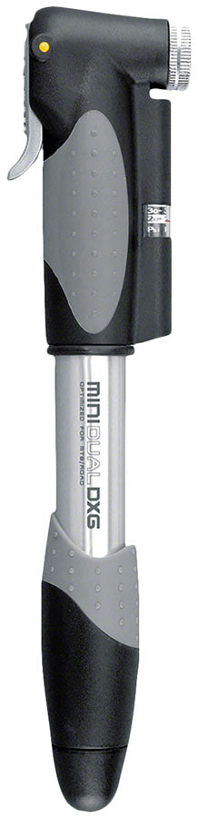 Topeak Mini Dual DXG Mini Pump- 140psi, With Gauge, Silver/Black