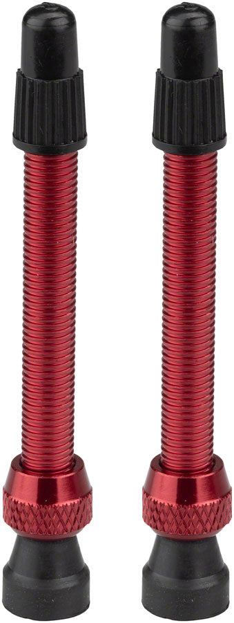 Stan's NoTubes Alloy Valve Stems - 55mm, Pair, Red - Tubeless Valves - Alloy Valve Stems