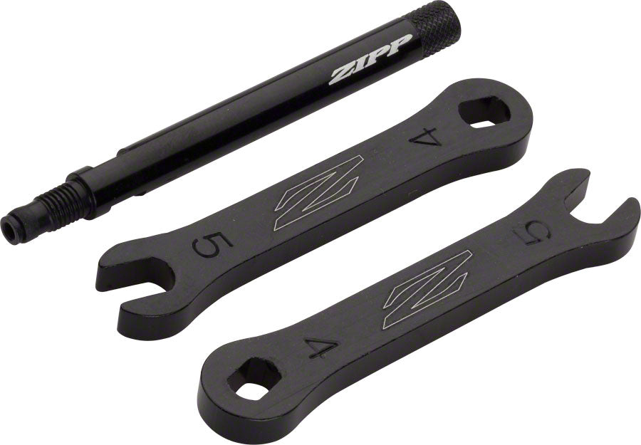 Zipp Tangente Aluminum Knurled Valve Extender - 65mm for 808, 1 Piece, for Removable Presta Valve, Black