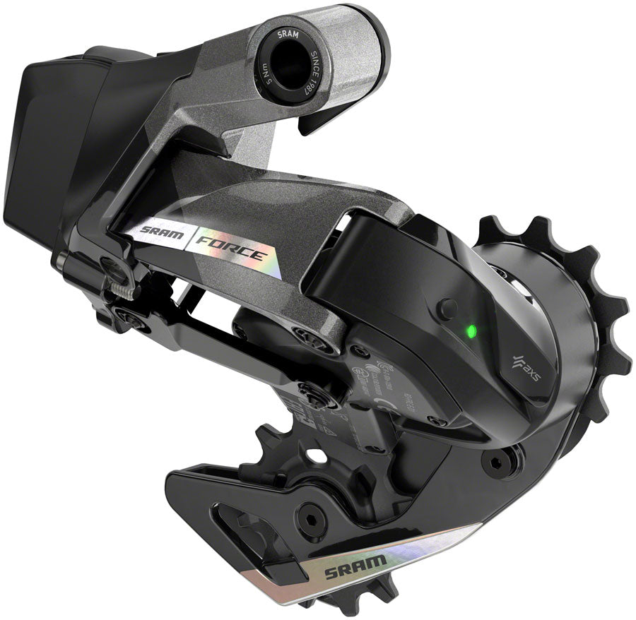 SRAM Force AXS eTap Rear Derailleur - 12-Speed, Medium Cage, 36t Max, (Battery Not Included), Iridescent Gray, D2 SRAM Force AXS eTap Rear Derailleur - 12-Speed, Medium Cage, 36t Max, (Battery Not Included), Iridescent Gray, D2