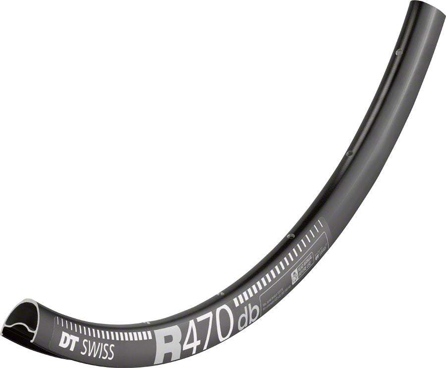 DT Swiss R 470 Rim - 700, Disc, Black, 28H