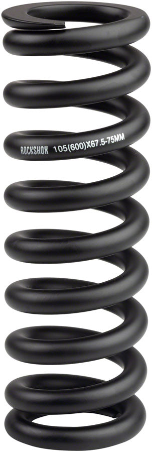 RockShox Metric Coil Spring - Length 174mm, Travel 67.5-75mm, 600lbs, Black - Rear Shock Spring - Metric Coil Spring