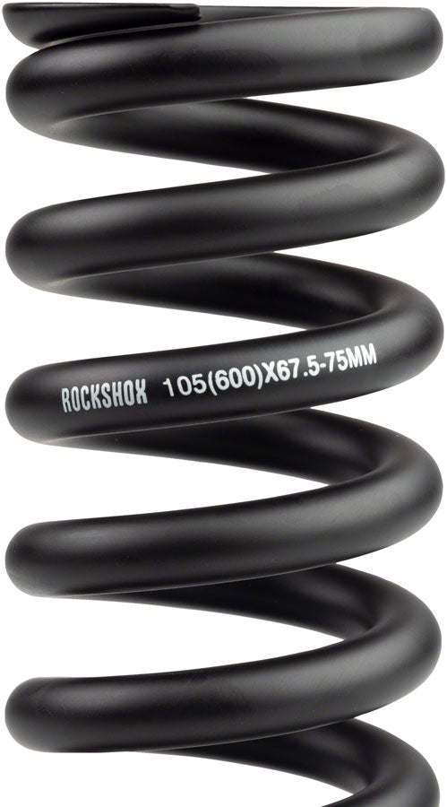 RockShox Metric Coil Spring - Length 174mm, Travel 67.5-75mm, 600lbs, Black MPN: 00.4118.200.022 UPC: 710845804274 Rear Shock Spring Metric Coil Spring