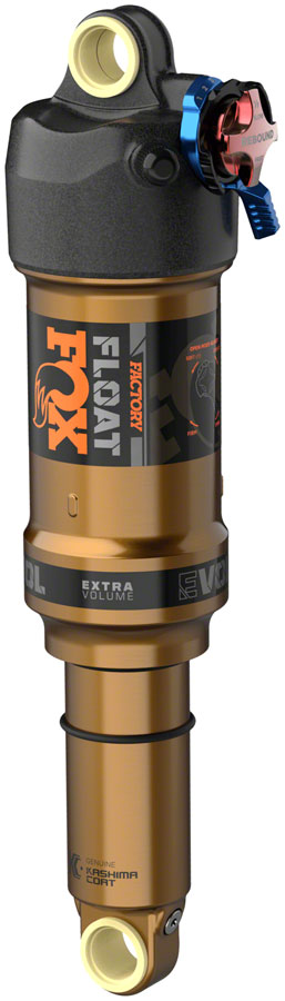 FOX Float Factory Rear Shock - Metric, 210 x 55 mm, EVOL LV, 2-Position Adj, 0.4 Spacer, Black/Kashima Coat