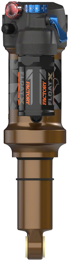 FOX FLOAT X Factory Rear Shock - Trunnion Metric, 185 x 52.5 mm, EVOL LV, 2-Position Lever, Kashima Coat MPN: 979-01-093 UPC: 821973478548 Rear Shock Float X Factory Rear Shock