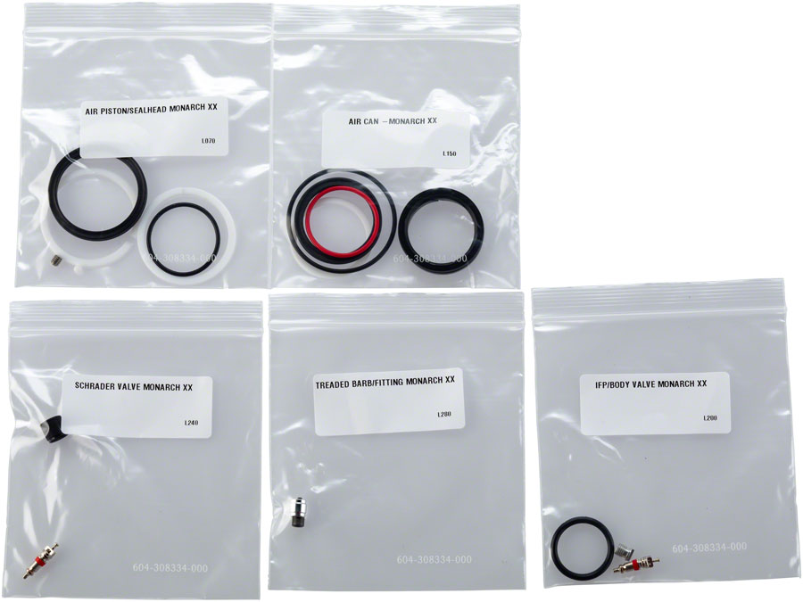 RockShox Basic Service Kit Full for Monarch XX (2012-13) MPN: 11.4118.006.010 UPC: 710845692109 Rear Shock Service Kits Rear Shock Basic Service Kits