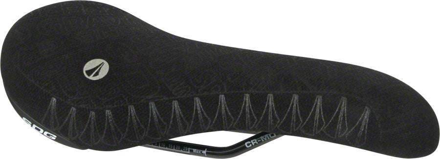 SDG Apollo Saddle Black Kevlar Cover & Silicone Gripping Logos Chromoly Rails