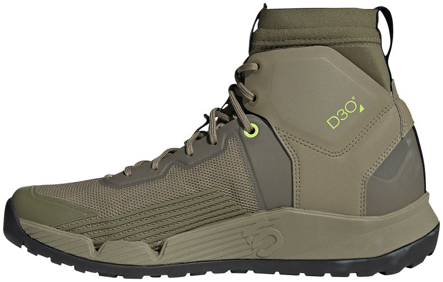 Five Ten Trailcross Mid Pro Flat Shoes - Men's, Orbit Green/Core Black/Pulse Lime, 11 - Flat Shoe - Trailcross Mid Pro Flat Shoe - Men's, Orbit Green/Core Black/Pulse Lime