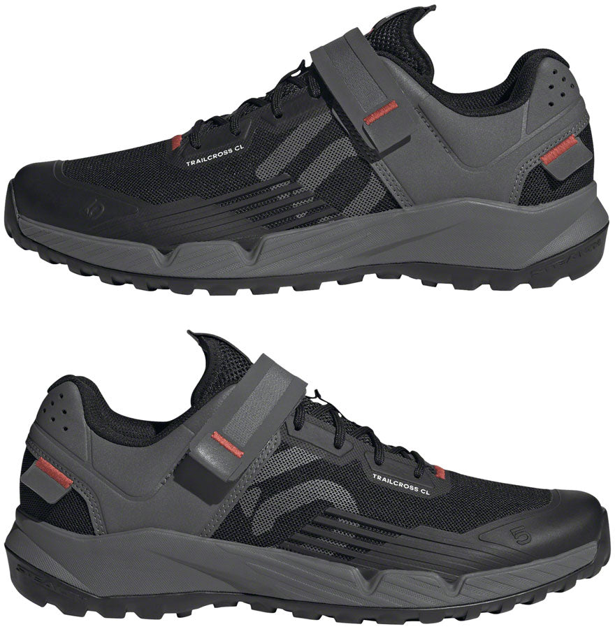 Five Ten Trailcross Mountain Clipless Shoes - Men's, Core Black/Gray Three/Red, 11.5 - Mountain Shoes - Trailcross Clip-In Shoe - Men's, Core Black/Grey Three/Red