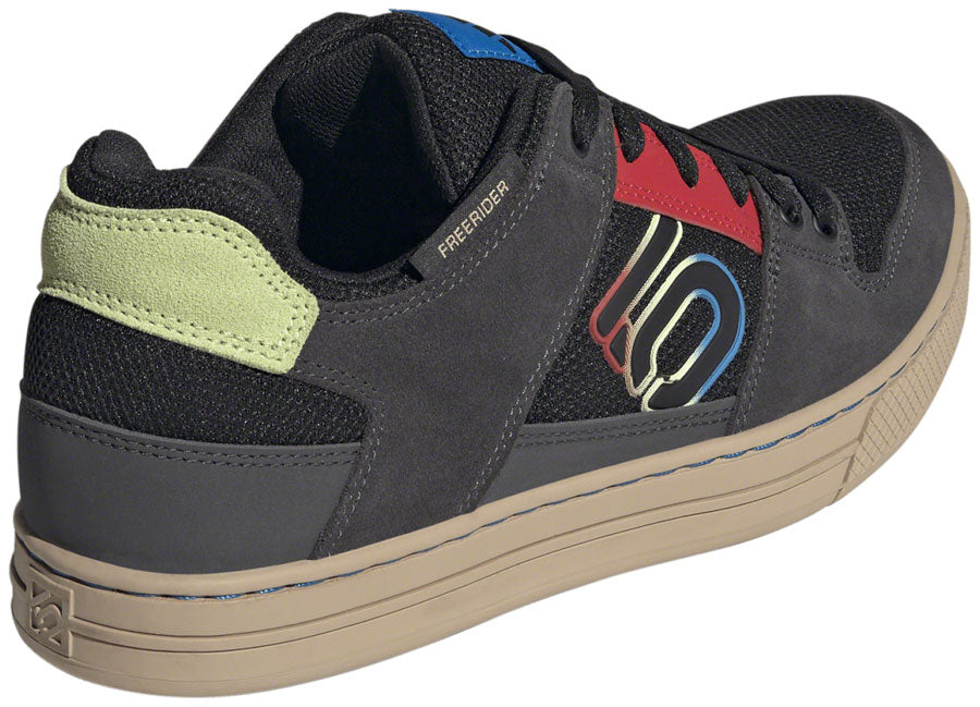 Five Ten Freerider Flat Shoes - Men's, Core Black/Carbon/Red, 8 - Flat Shoe - Freerider Flat Shoe - Men's, Core Black/Carbon/Red