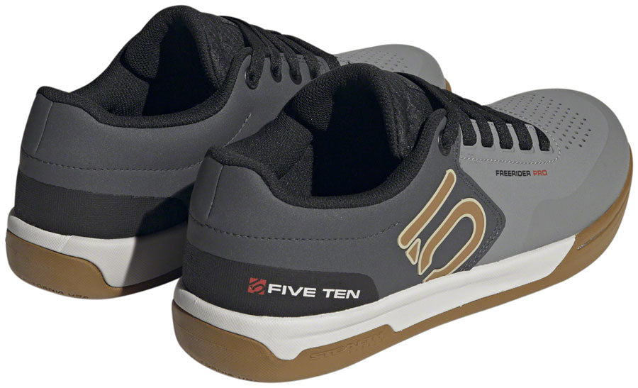 Five Ten Freerider Pro Flat Shoes - Men's, Gray Three/Bronze/Core Black, 11 - Flat Shoe - Freerider Pro Flat Shoe - Men's, Gray Three/Bronze Strata/Core Black