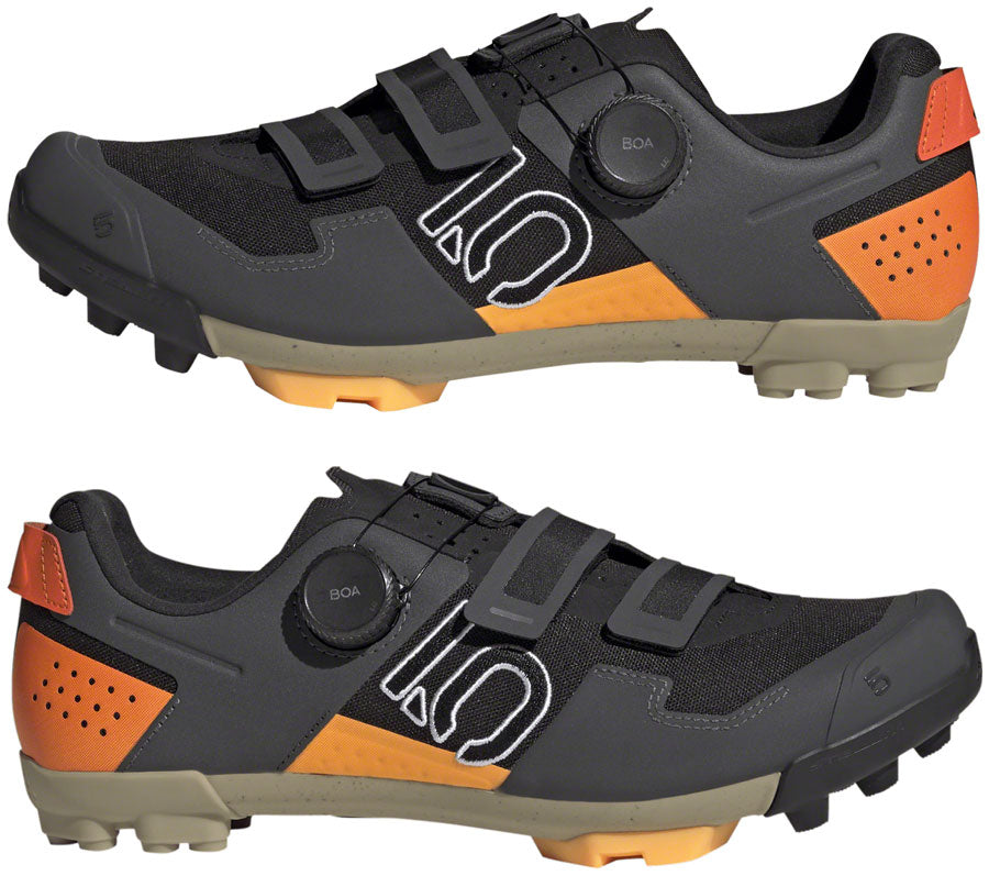 Five Ten Kestrel BOA Mountain Clipless Shoes - Men's, Core Black/Ftwr White/Impact Orange, 11.5 - Mountain Shoes - Kestrel Boa Clipless Shoe - Men's, Core Black/Ftwr White/Impact Orange