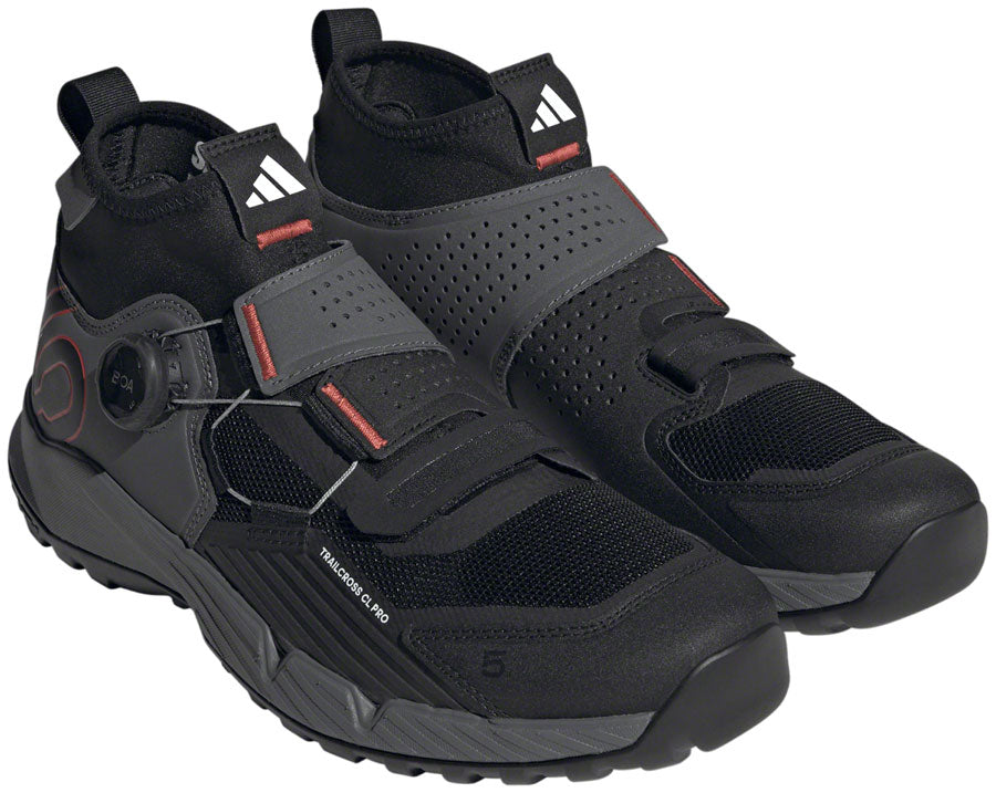 Five Ten Trailcross Pro Mountain Clipless Shoes - Men's, Gray Five/Core Black/Red, 10 MPN: HP9935-10 UPC: 195748054214 Mountain Shoes Trailcross Pro Clip-in Shoe - Men's, Gray Five/Core Black/Red