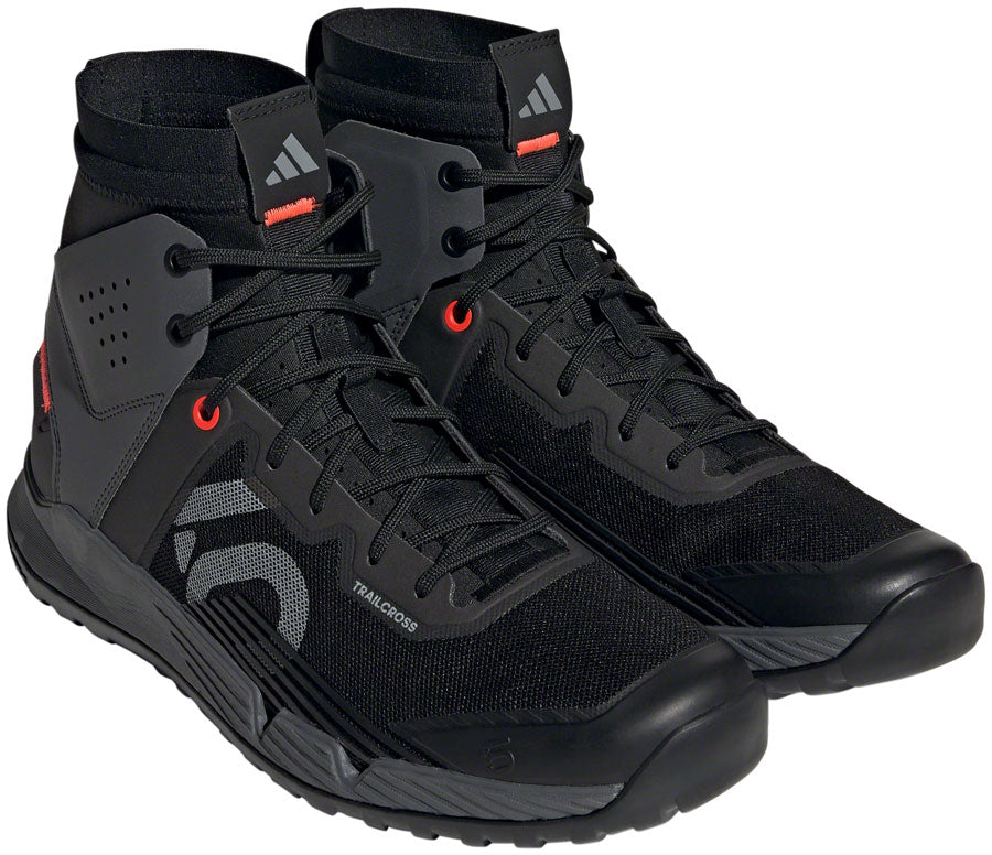 Five Ten Trailcross Mid Pro Flat Shoes - Men's, Core Black/Gray Two/Solar Red, 9.5