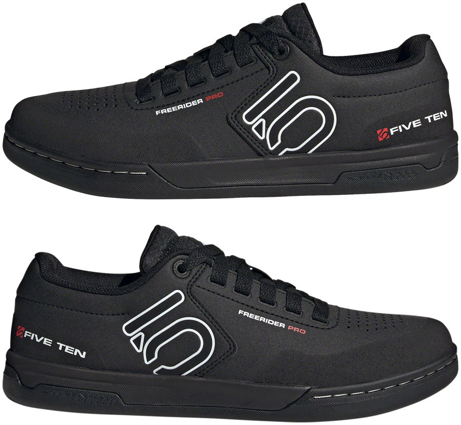 Five Ten Freerider Pro Flat Shoes - Men's, Core Black/Ftwr White/Ftwr White, 10 - Flat Shoe - Freerider Pro Flat Shoes - Men's, Core Black/Ftwr White/Ftwr White