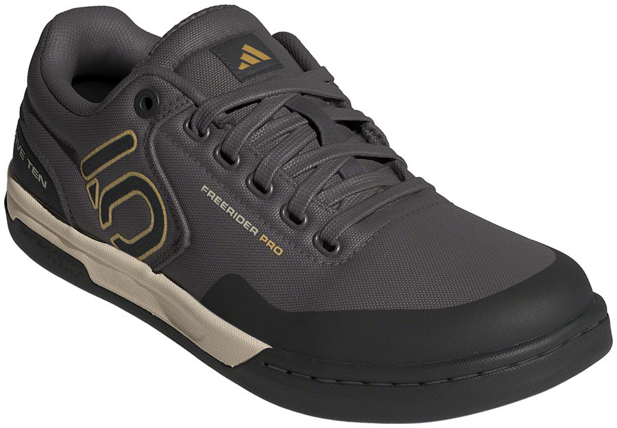 Five Ten Freerider Pro Canvas Flat Shoes - Men's, Charcoal/Carbon/Oat, 10 MPN: IE7592-10 UPC: 196471232474 Flat Shoe Freerider Pro Canvas Flat Shoes - Men's, Charcoal/Carbon/Oat