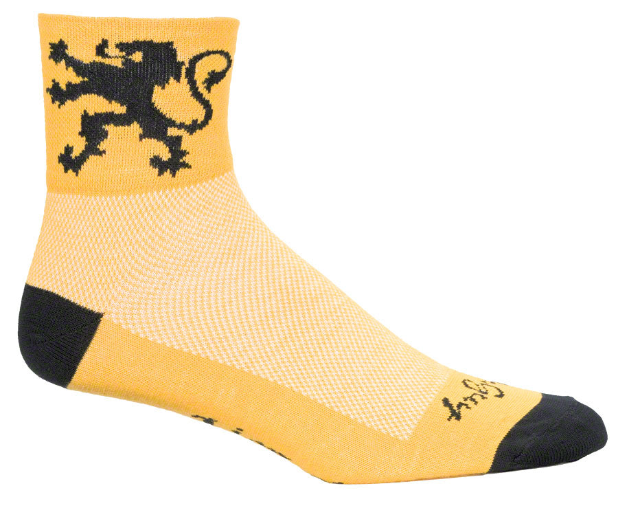SockGuy Lion of Flanders Sock: Yellow LG/XL