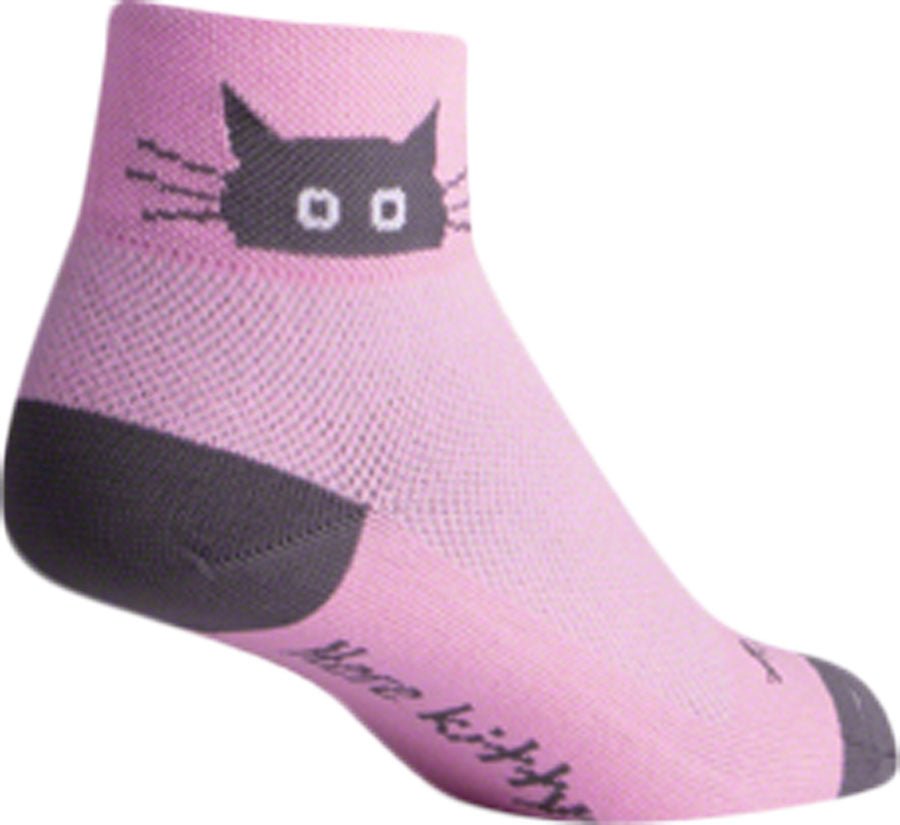 SockGuy Whiskers Sock: Pink SM/MD