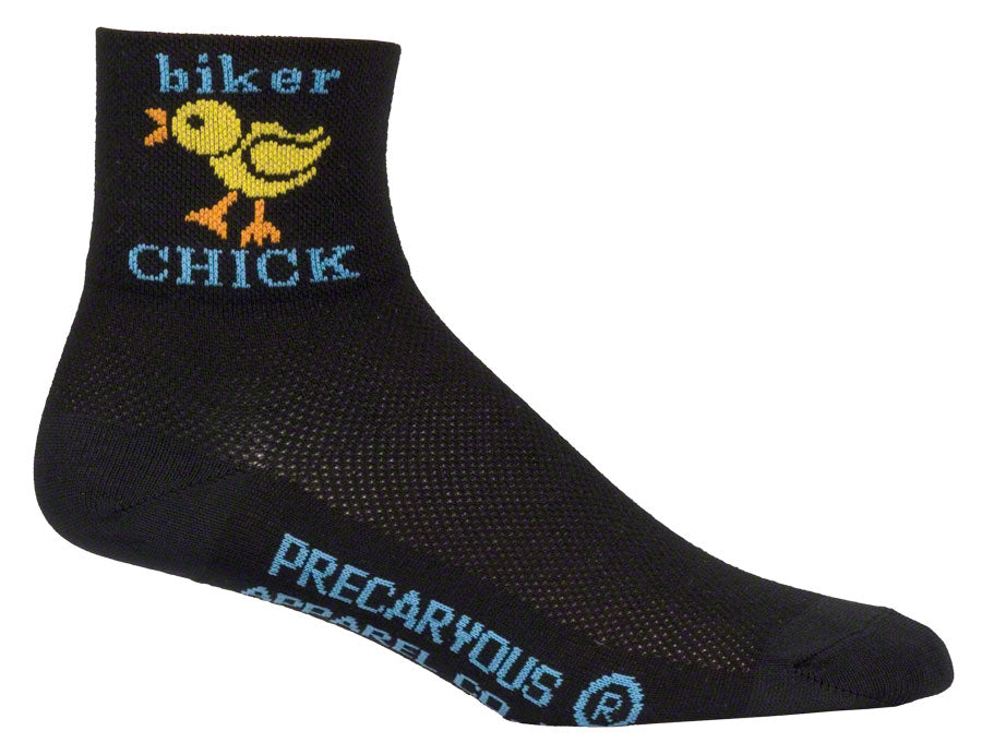 SockGuy Biker Chick Sock: Black SM/MD