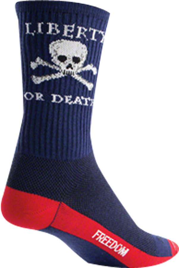 SockGuy Crew Liberty or Death Socks - 6", Blue, Large/X-Large MPN: CRLIBERTY L UPC: 091037698254 Sock Crew Socks