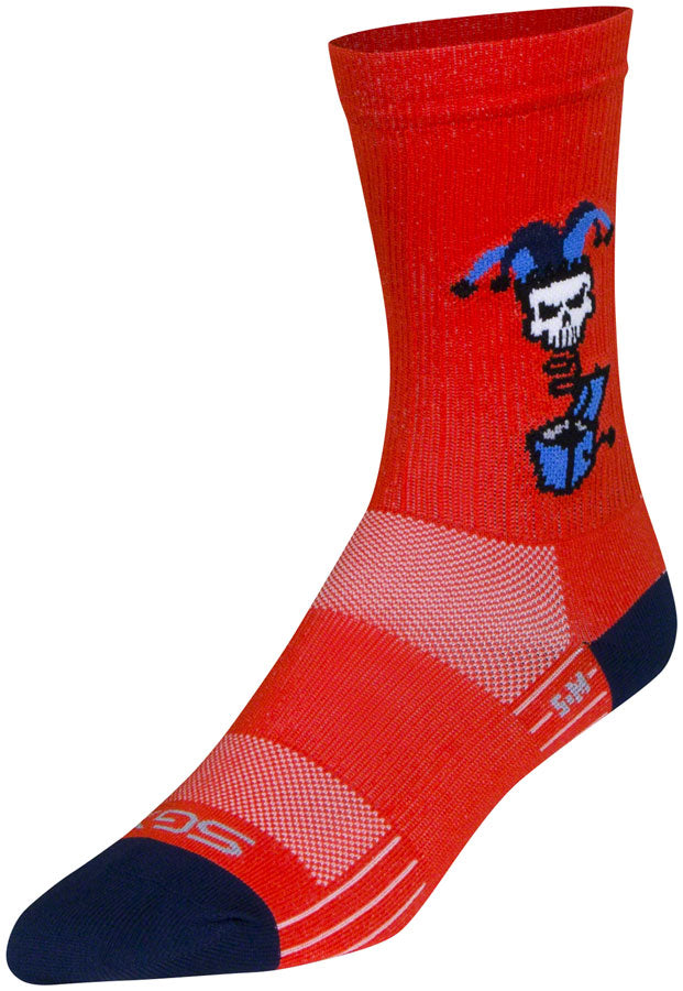 SockGuy SGX Boing Socks - 6 inch, Red, Small/Medium