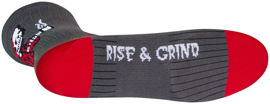SockGuy SGX Rise and Grind Socks - 6", Gray, Small/Medium - Sock - SGX Socks