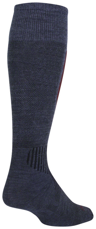 SockGuy Mountain Flyweight Wool Socks - 12 inch, Denim, Small/Medium