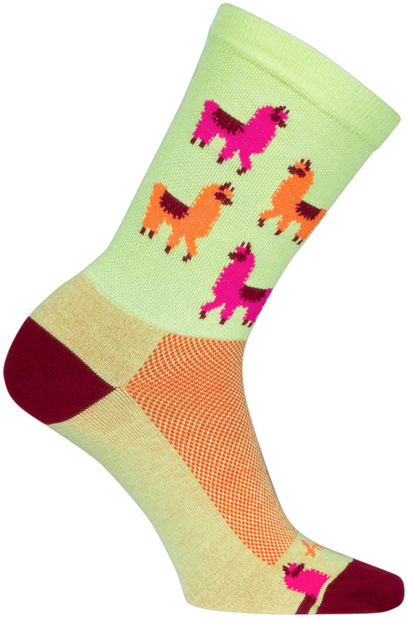SockGuy Mo' Llamas Crew Socks - 6", Green/Pink/Orange, Large/X-Large MPN: CRMOLLAMAS L UPC: 602573794135 Sock Crew Socks