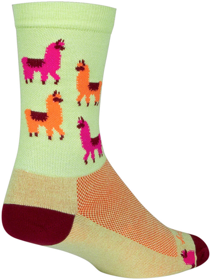 SockGuy Mo' Llamas Crew Socks - 6 inch, Green/Pink/Orange, Large/X-Large MPN: CRMOLLAMAS L UPC: 602573794135 Sock Crew Socks