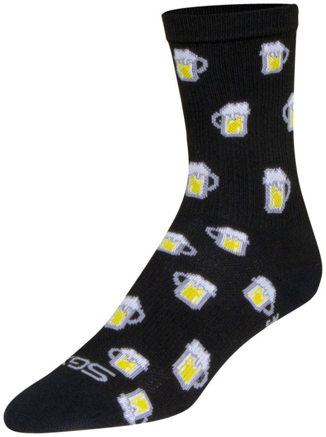 SockGuy SGX Pints Socks - 6 inch, Black, Small/Medium