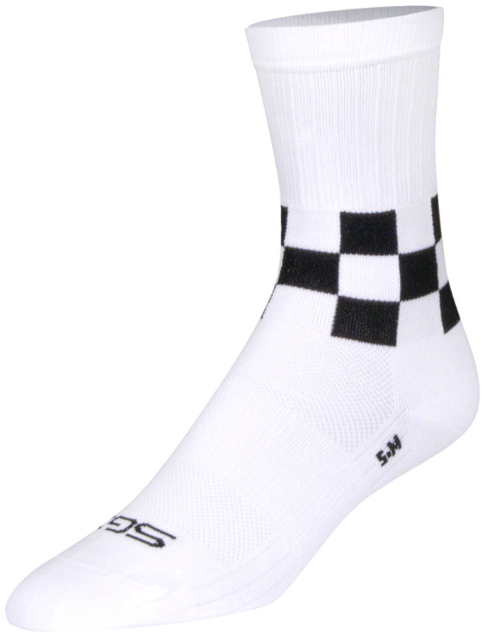 SockGuy SGX Speedway Socks - 6 inch, White, Small/Medium