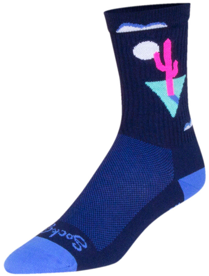 SockGuy Crew Cactal Socks - 6 inch, Blue, Small/Medium