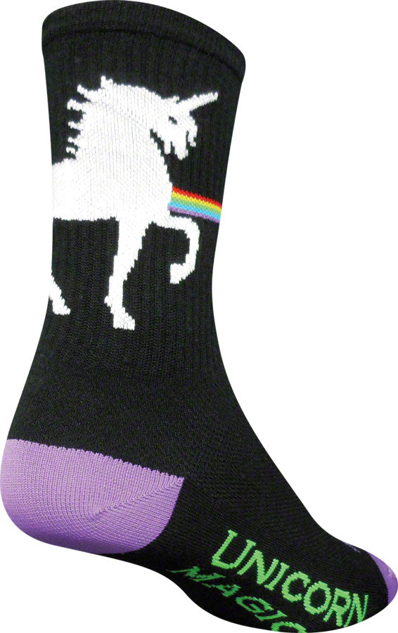 SockGuy Unicorn Express Sock: Black SM/MD