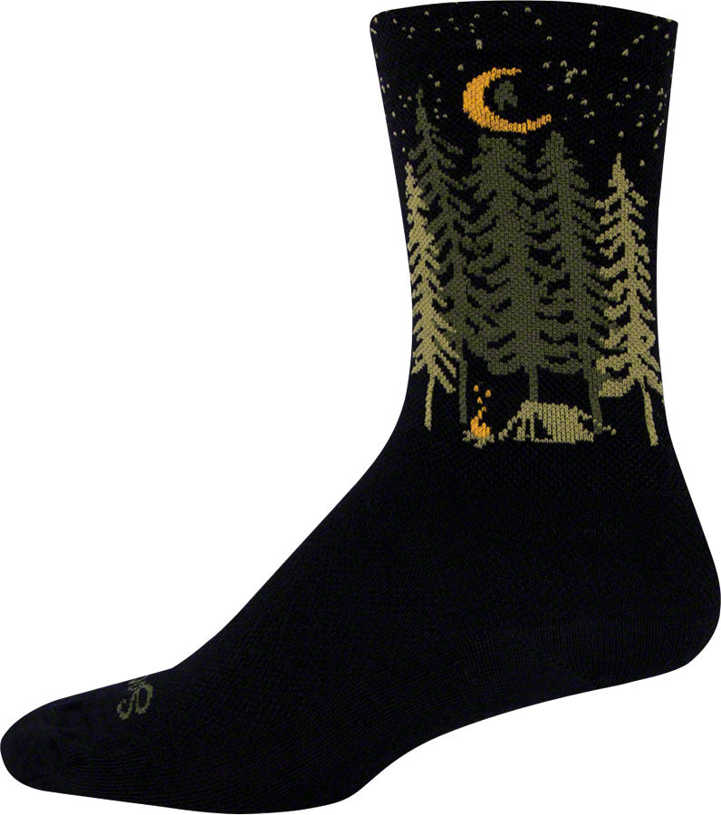 SockGuy Wool Camper Socks - 6", Black, Large/X-Large - Sock - Wool Socks