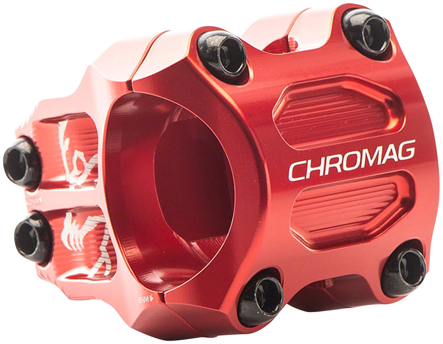 Chromag Riza Stem - 32mm, 35mm Clamp, +/-0, Red MPN: 100-020-013 UPC: 826974040480 Stems Riza Stem