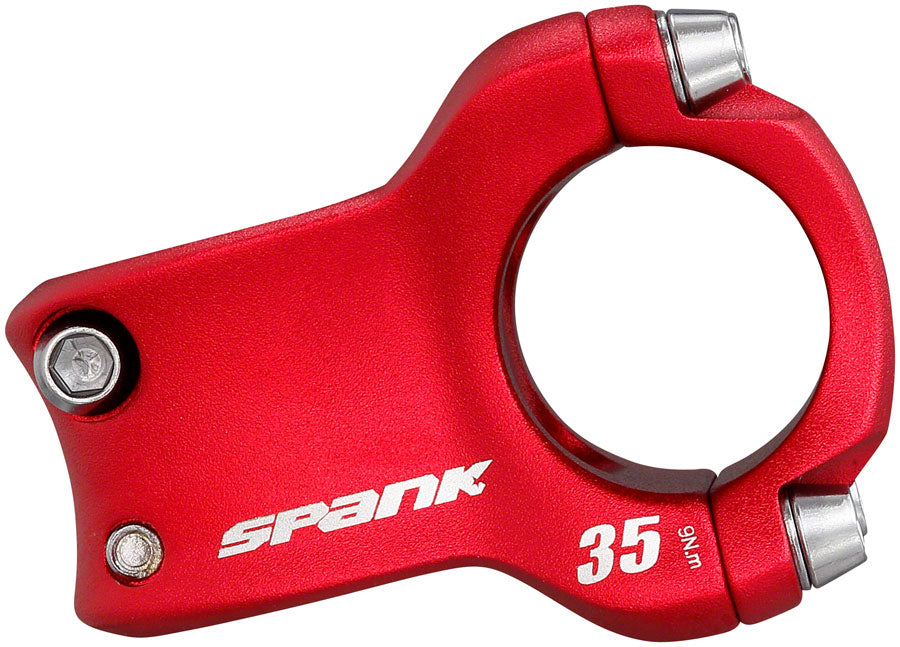 Spank Spike Race 2 Stem - 35mm, 31.8 Clamp, +/-0, 1 1/8", Aluminum, Red - Stems - Spike Race 2 Stem