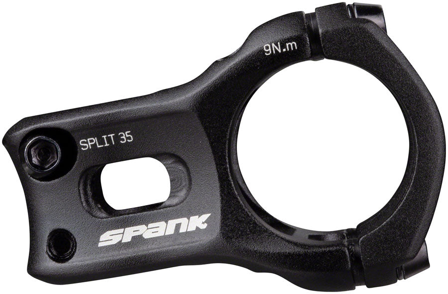 Spank Split 35 Stem - 35mm, 35 Clamp, +/-0, 1 1/8", Aluminum, Black - Stems - Split Stem