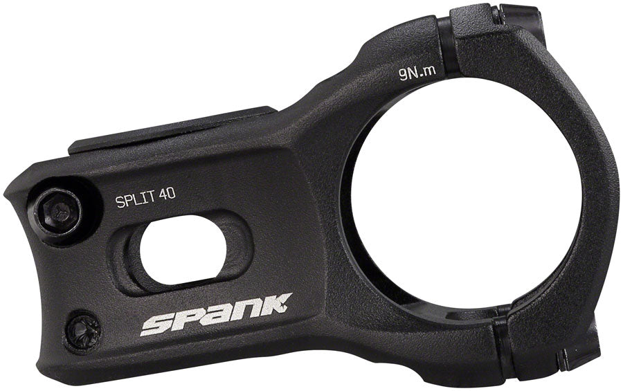 Spank Split 35 Stem - 40mm, 35 Clamp, +/-0, 1 1/8", Aluminum, Black - Stems - Split Stem