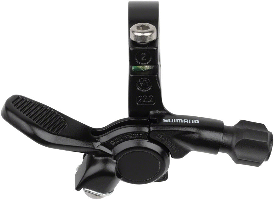 Shimano SL-MT500-L Dropper Seatpost Remote - Left, Band Clamp Mount, Black MPN: ESLMT500LALP UPC: 192790686646 Dropper Seatpost Remote SL-MT500 Dropper Seat Post Remote