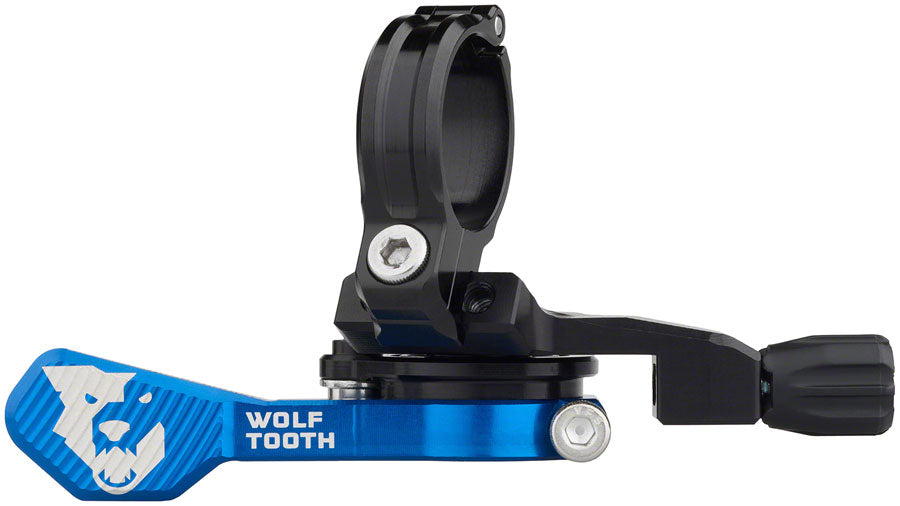 Wolf Tooth ReMote Pro Dropper Post Lever - 22.2mm Clamp, Blue MPN: REMOTE-PRO-BLU UPC: 810006809459 Dropper Seatpost Remote ReMote Pro Dropper Post Lever