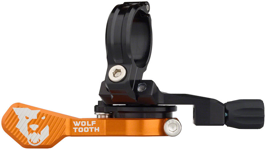 Wolf Tooth ReMote Pro Dropper Post Lever - 22.2mm Clamp, Orange MPN: REMOTE-PRO-ORG UPC: 810006809497 Dropper Seatpost Remote ReMote Pro Dropper Post Lever