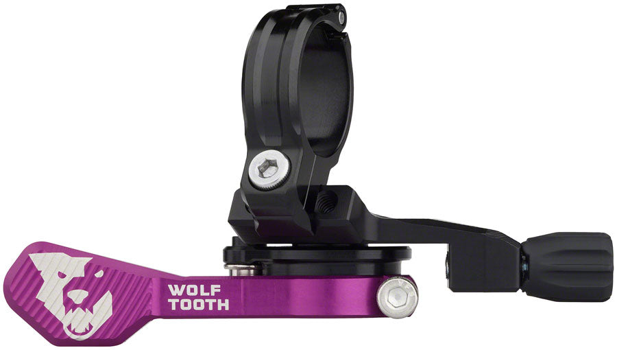Wolf Tooth ReMote Pro Dropper Post Lever - 22.2mm Clamp, Purple MPN: REMOTE-PRO-PRP UPC: 810006809503 Dropper Seatpost Remote ReMote Pro Dropper Post Lever