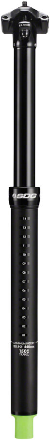 SDG Tellis Dropper Seatpost - 34.9mm, 150mm, Black - Dropper Seatpost - Tellis Dropper Seatpost