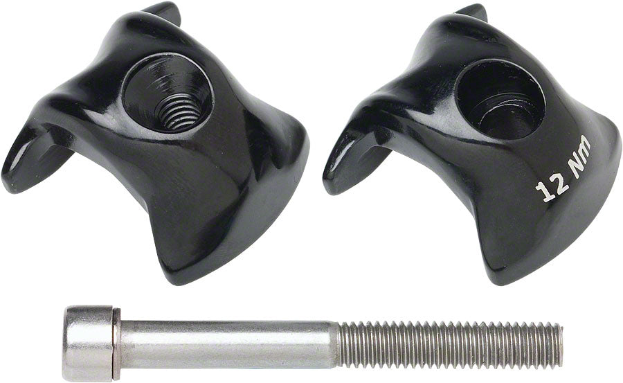 Ritchey WCS 1-Bolt Seatpost Saddle Rail Clamp - Outer Plates, For Carbon Posts, 8 x 8.5mm Rails, Black MPN: 55055467002 UPC: 796941412438 Seatpost Part WCS1-Bolt Seatpost Saddle Rail Clamps